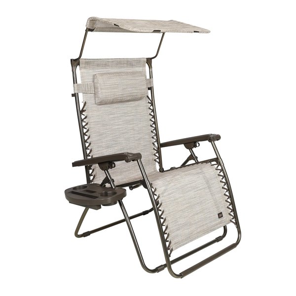 Snow Joe Bliss Hammocks Gravity Free Chair w Canopy , Drink Tray, Pillow GFC-452WSR